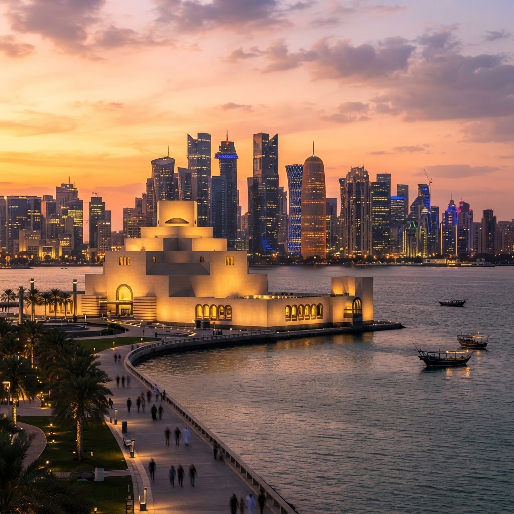 Capa editorial da rota Rio de Janeiro para Doha