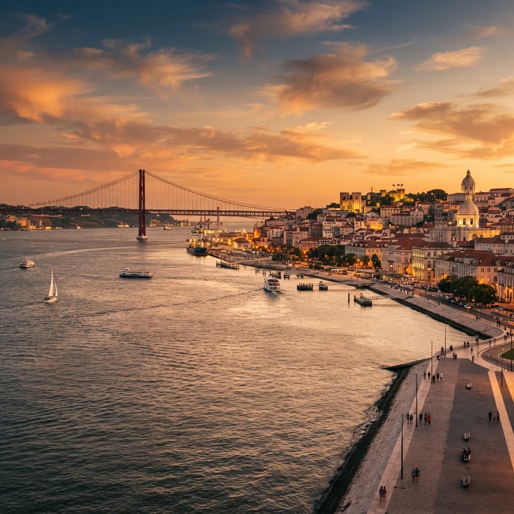 Capa editorial da rota Curitiba para Lisboa