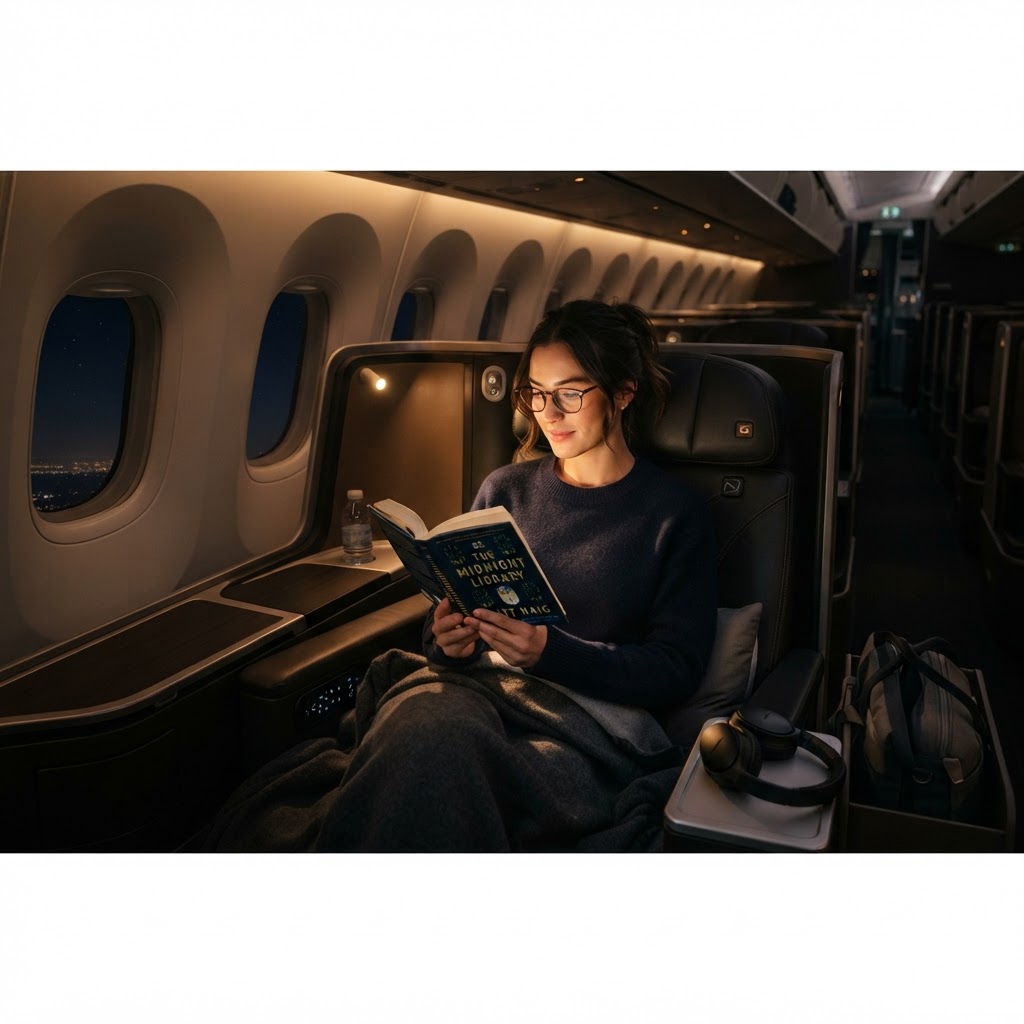 Imagem editorial sobre dicas de viagem: Protocolo de 48 Horas: Como Anular o Jet Lag em Voos Longos