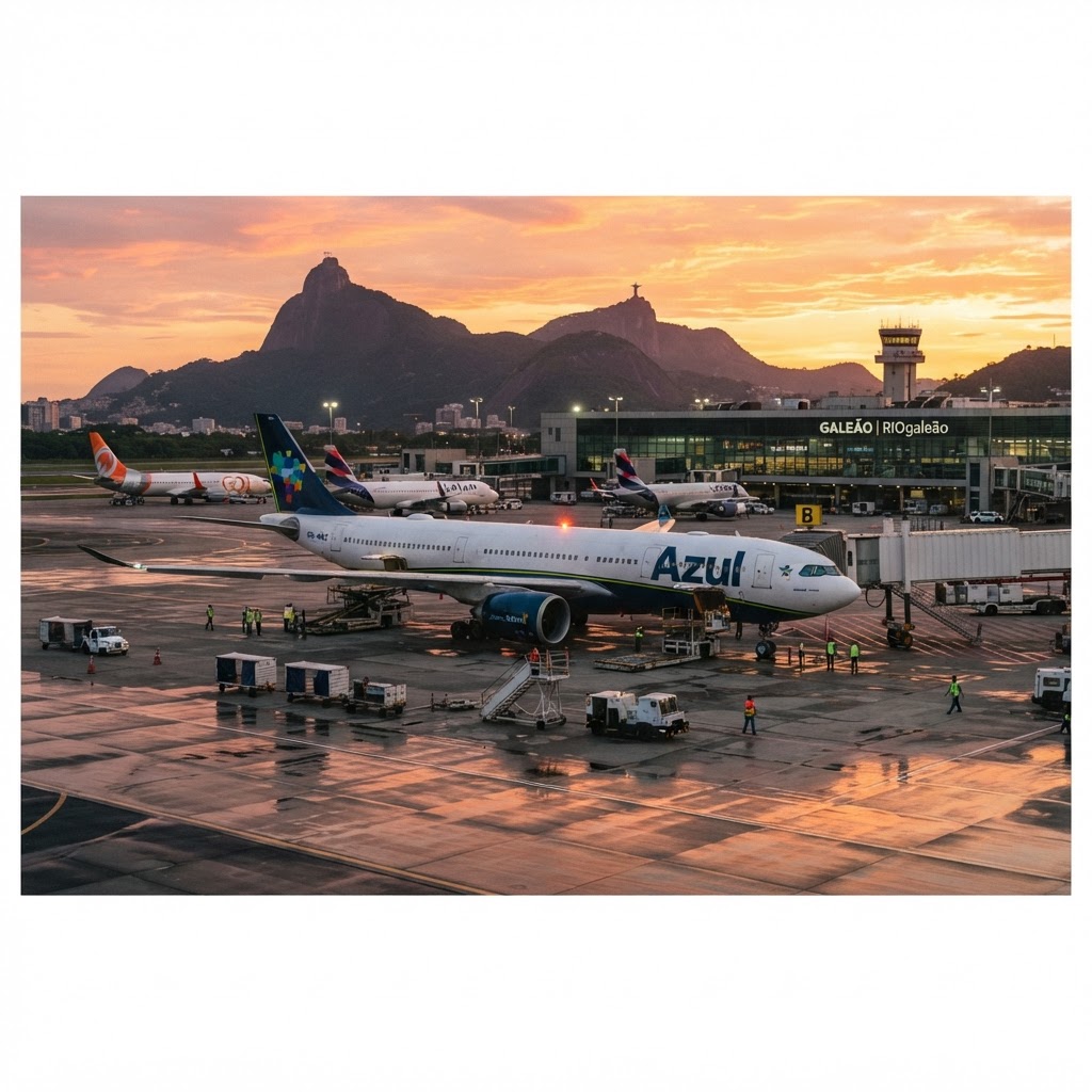 Capa editorial da rota Rio de Janeiro para Porto