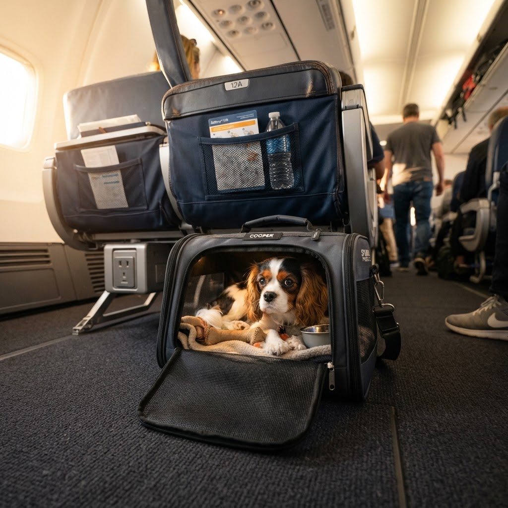 Imagem editorial sobre dicas de viagem: Viajar com animais de estimação em 2026 aprenda as regras e calcule os custos reais