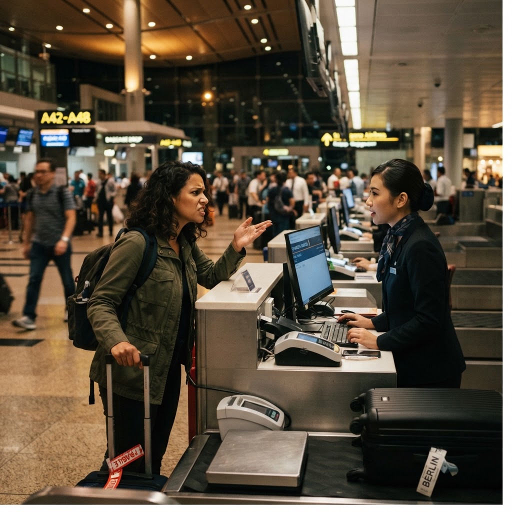 Imagem editorial sobre dicas de viagem: Overbooking e Voo Cancelado: Guia Completo para Garantir Seus Direitos e Indenizações