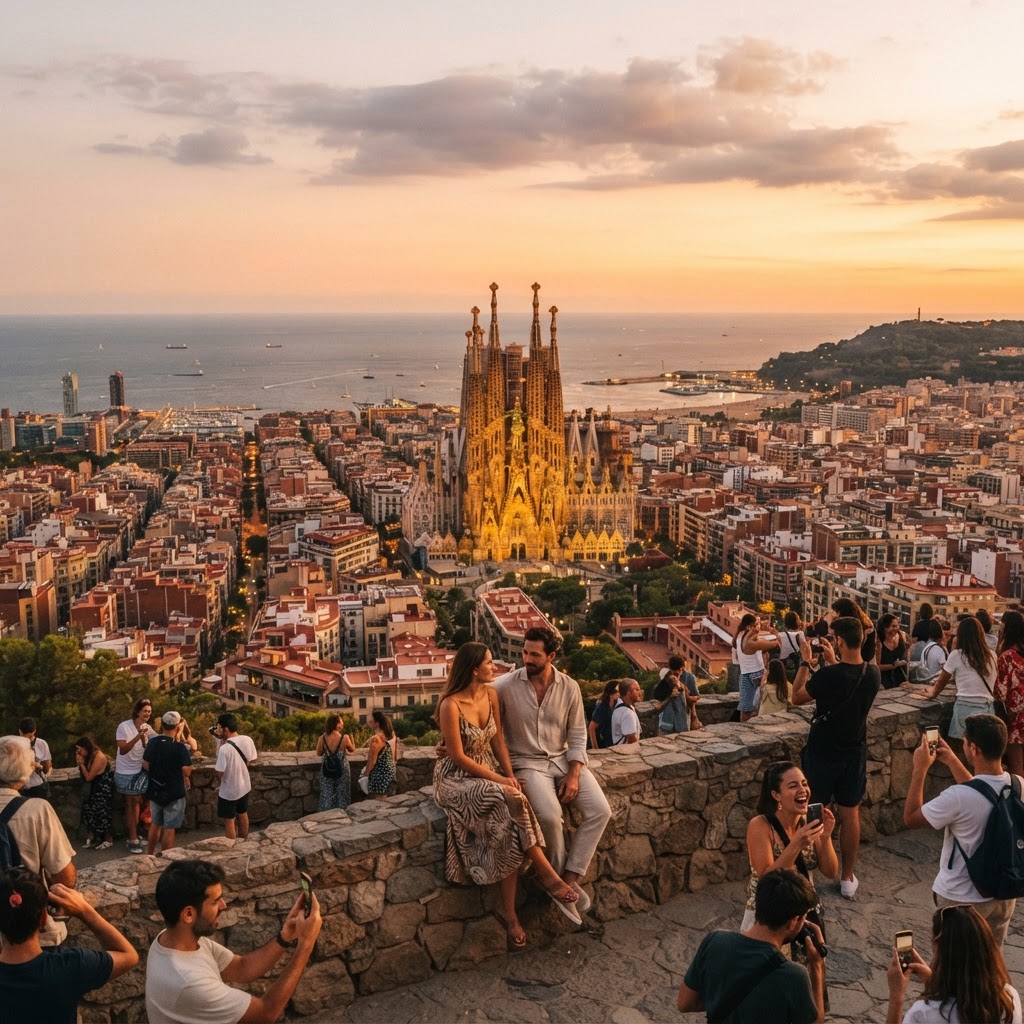 Capa editorial da rota Rio de Janeiro para Barcelona