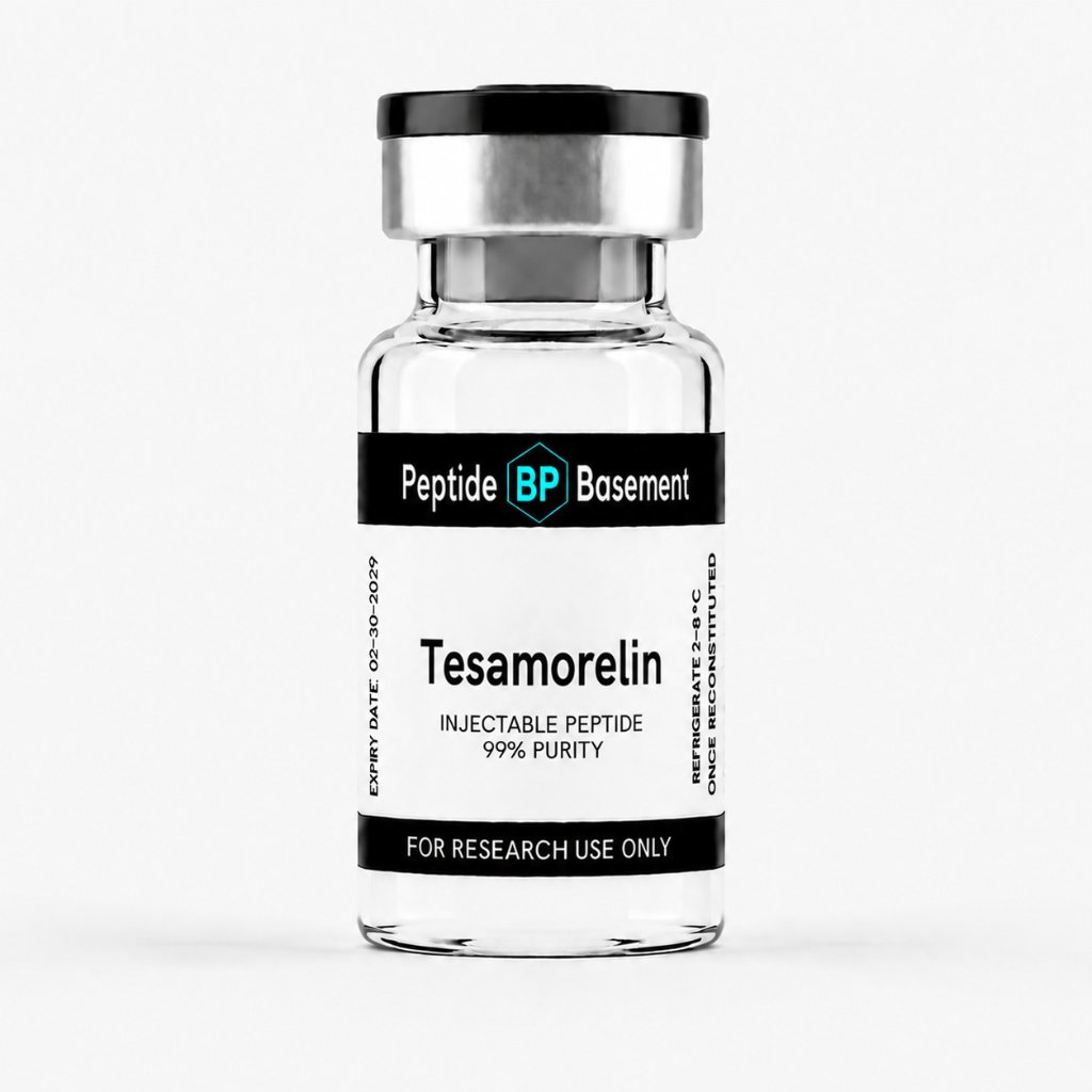 Tesamorelin research peptide — ≥99% purity, HPLC verified