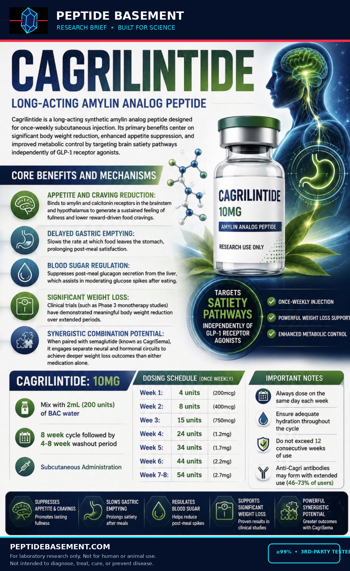 Cagrilintide research graphic