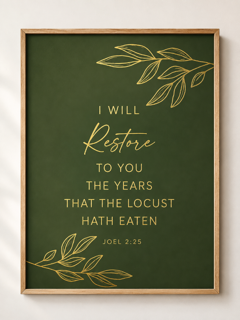I will restore to you the years that the locust hath eaten - Joel 2:25