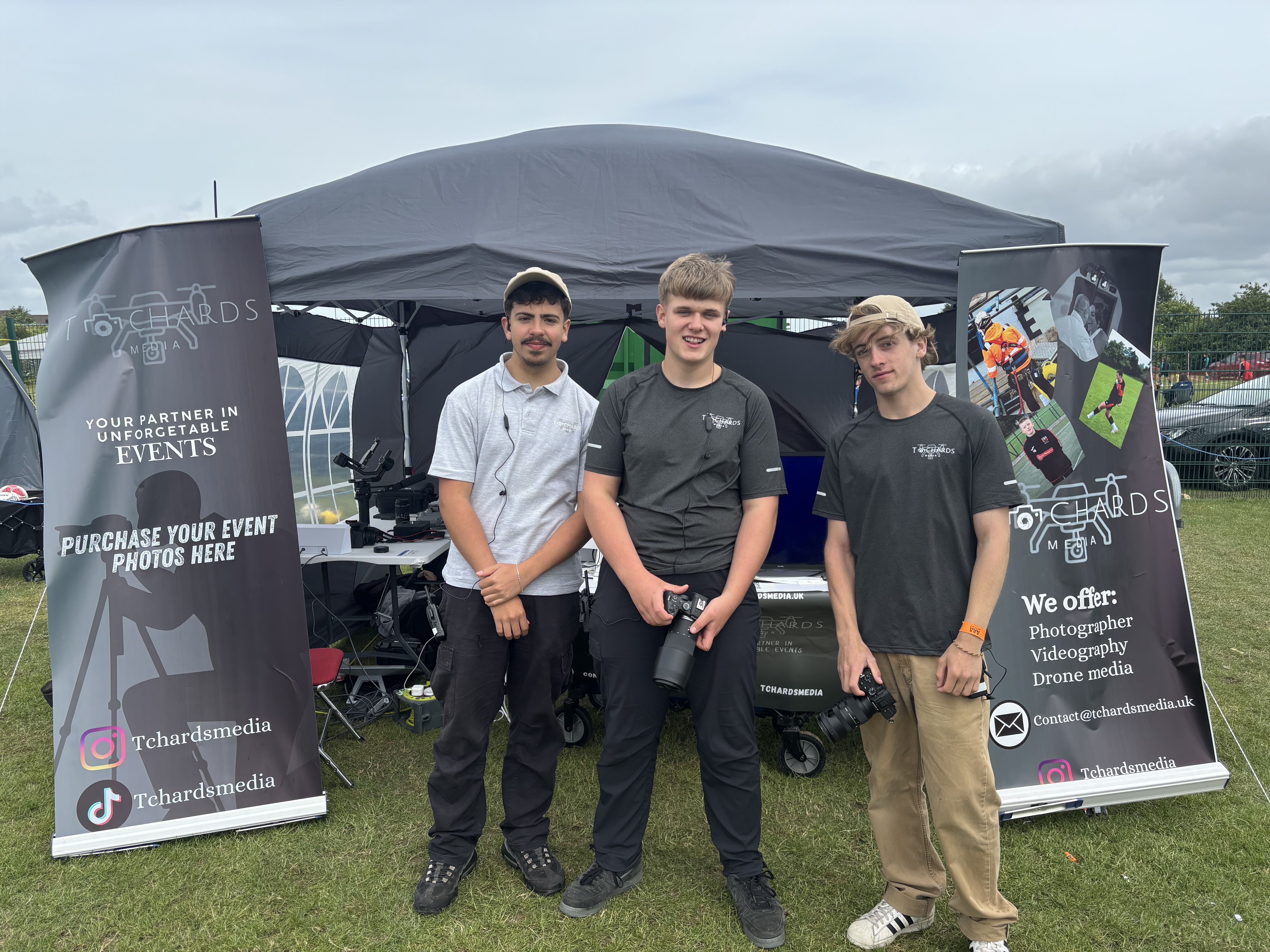 The Tchards Media team together on location
