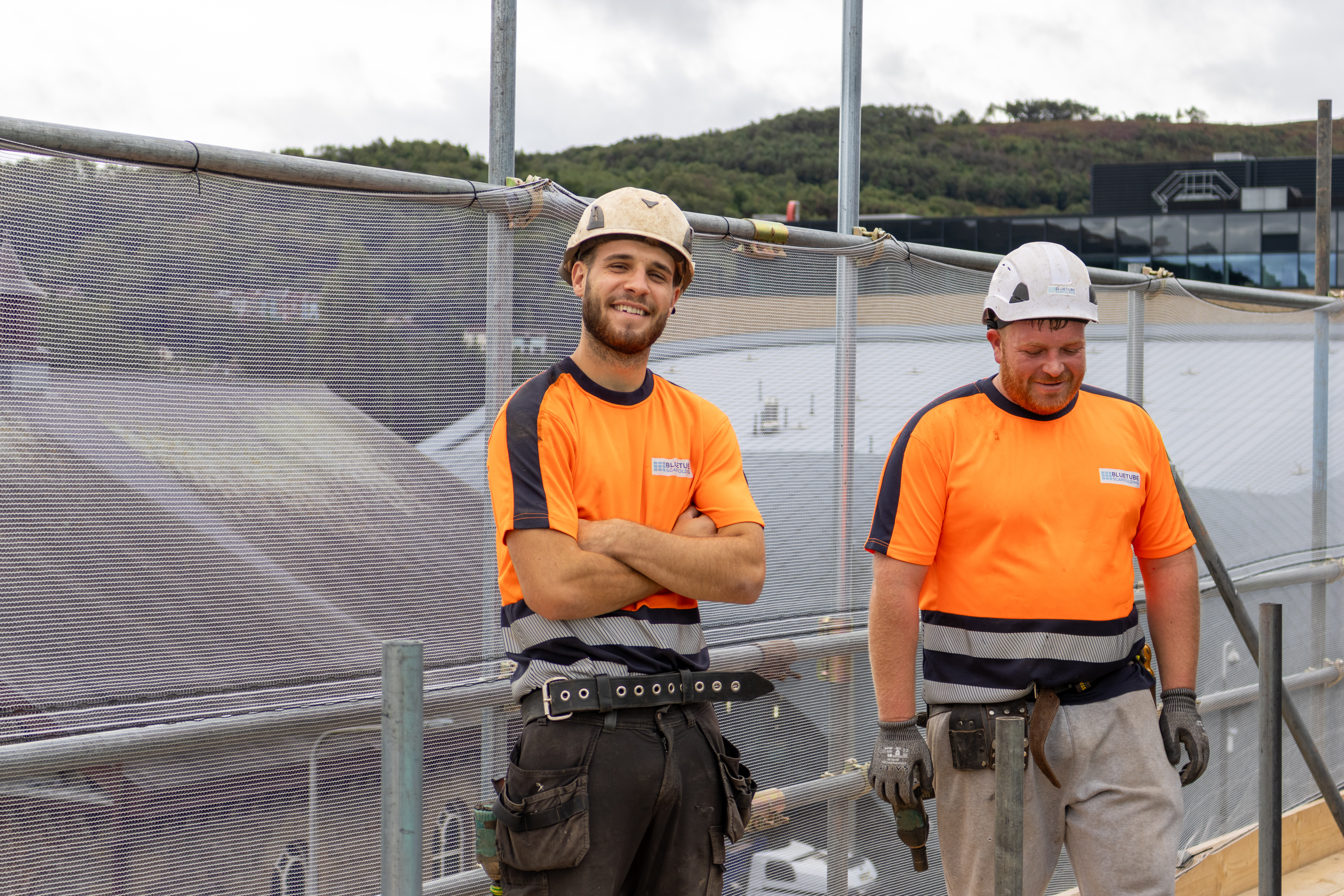 Blue Tube Scaffolding team on site