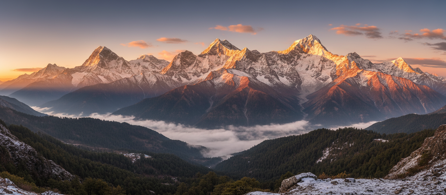 Montagnes majestueuses où le Shilajit est récolté