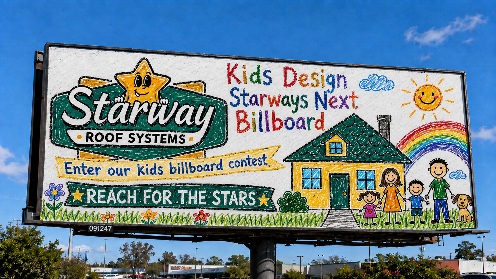 Example of a kid-designed Starway billboard