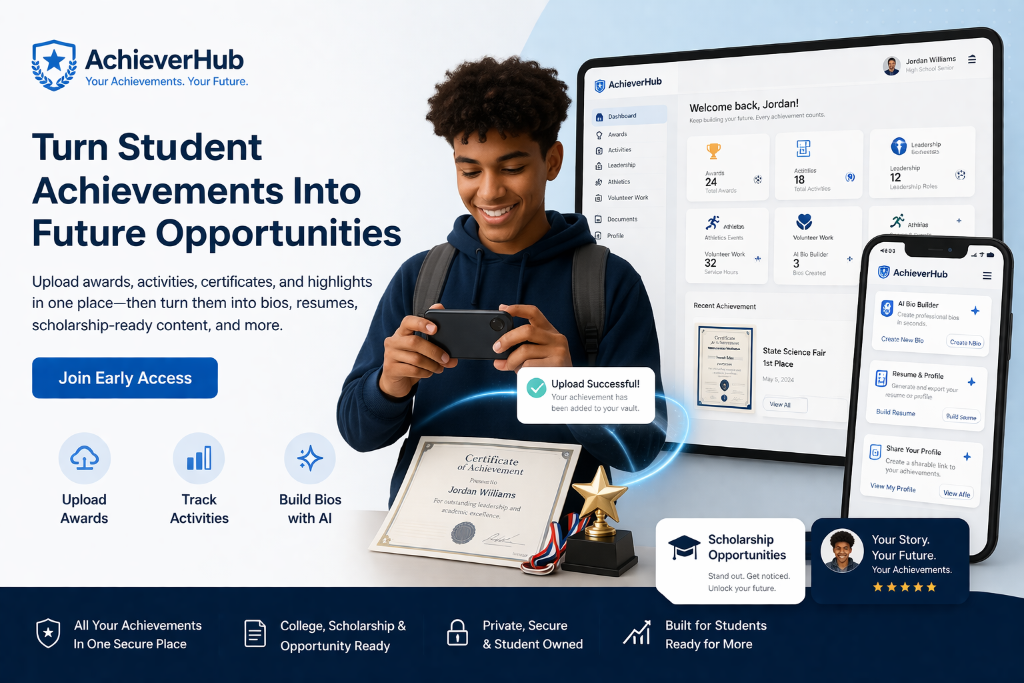 AchieverHub student achievement tracker platform