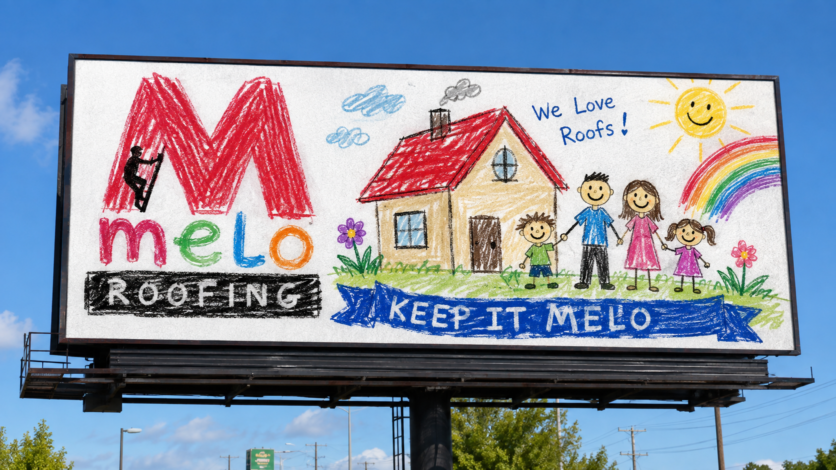Example of a kid-designed Melo billboard