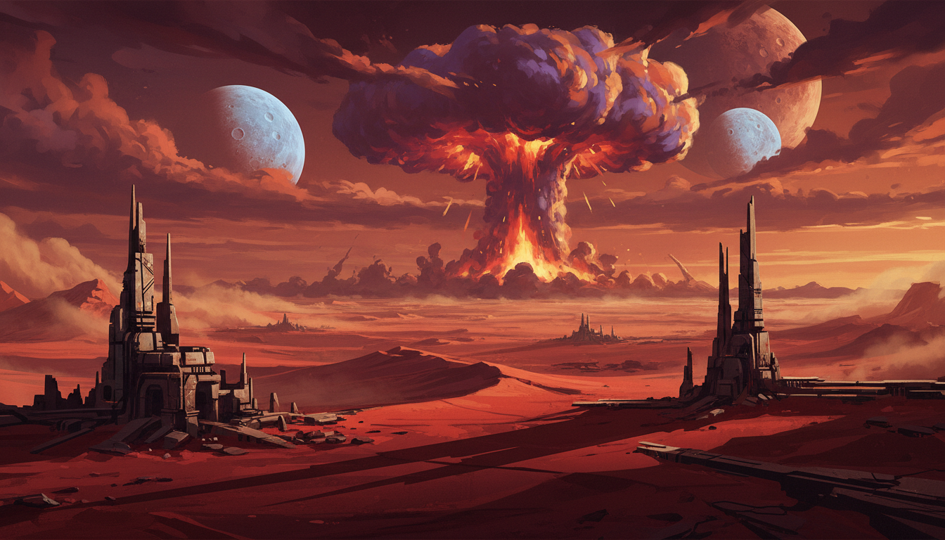 Was there a catastrophic nuclear war or event on Mars?