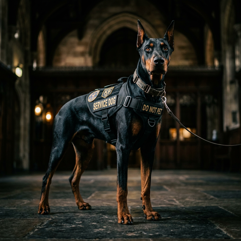 Noble German Shepherd in golden field