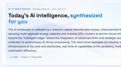 AI News Portal template preview