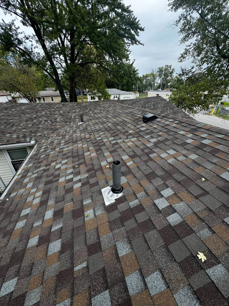 Completed roof installation