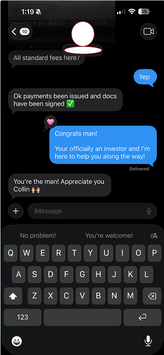 Docs signed, payments issued — officially an investor