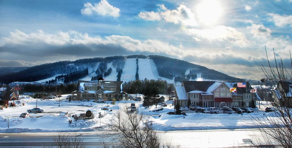 Wisp Resort ski slopes in winter