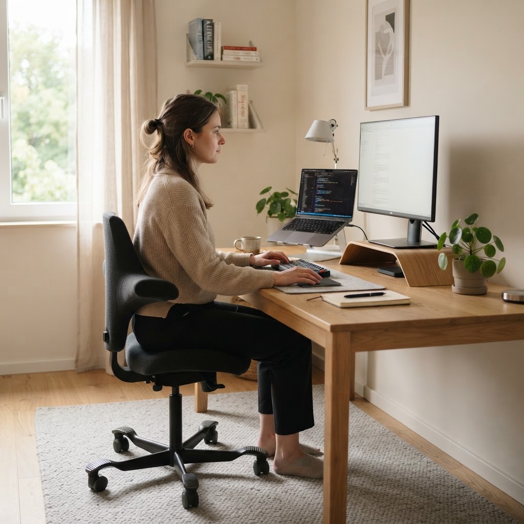 Home office a bolesti zad: Jak nastavit pracoviště, aby vám neublížilo