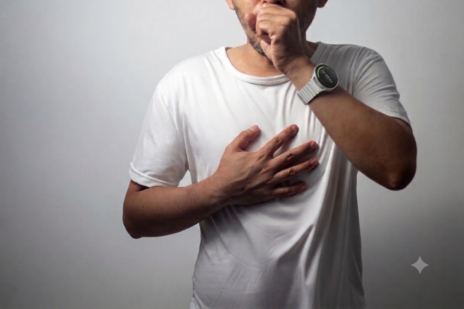 Patient coughing