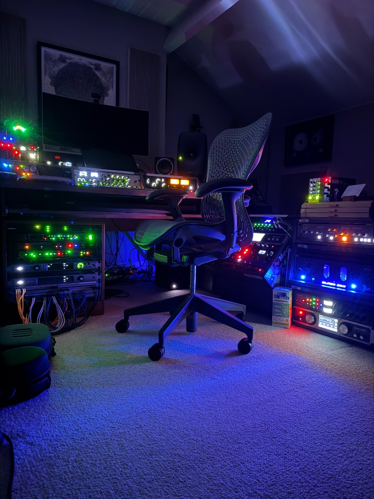 Proof House Audio mixing and mastering studio room with monitoring setup