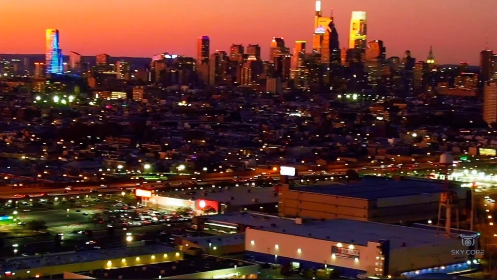 Aerial view of Atlantic City coastline captured by SCV drone