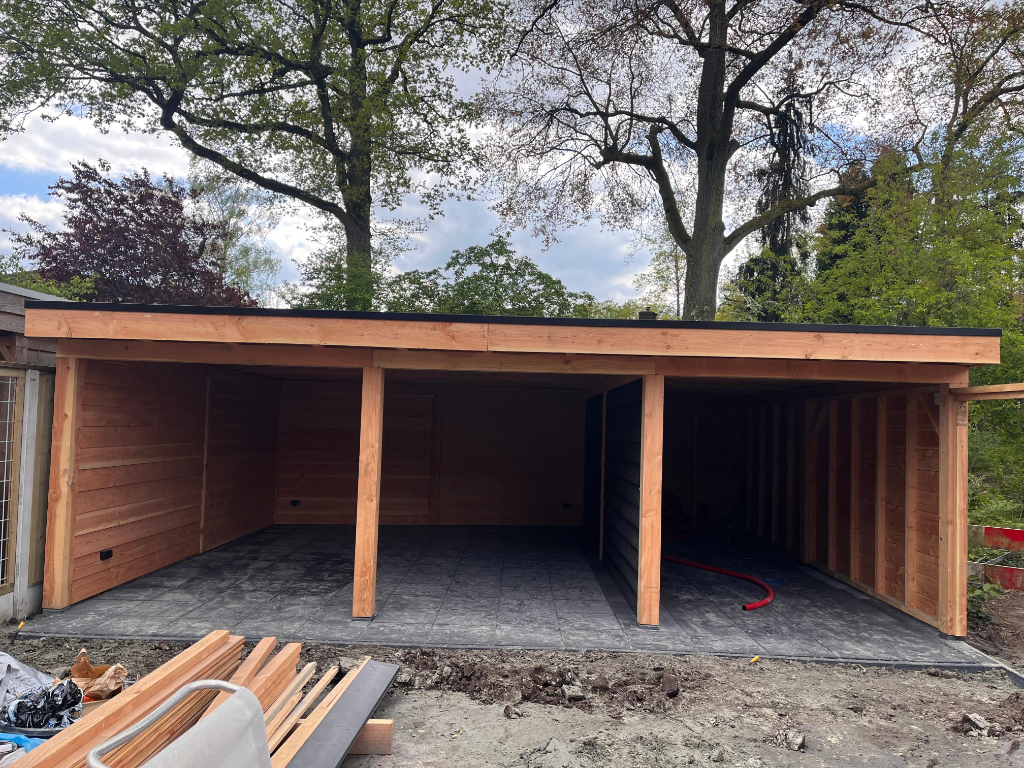 Nieuwbouw Douglas Overkapping