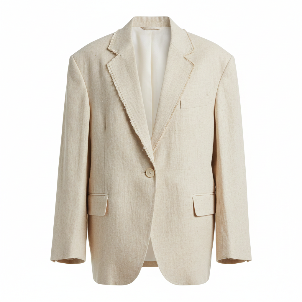 Cream Linen Blazer
