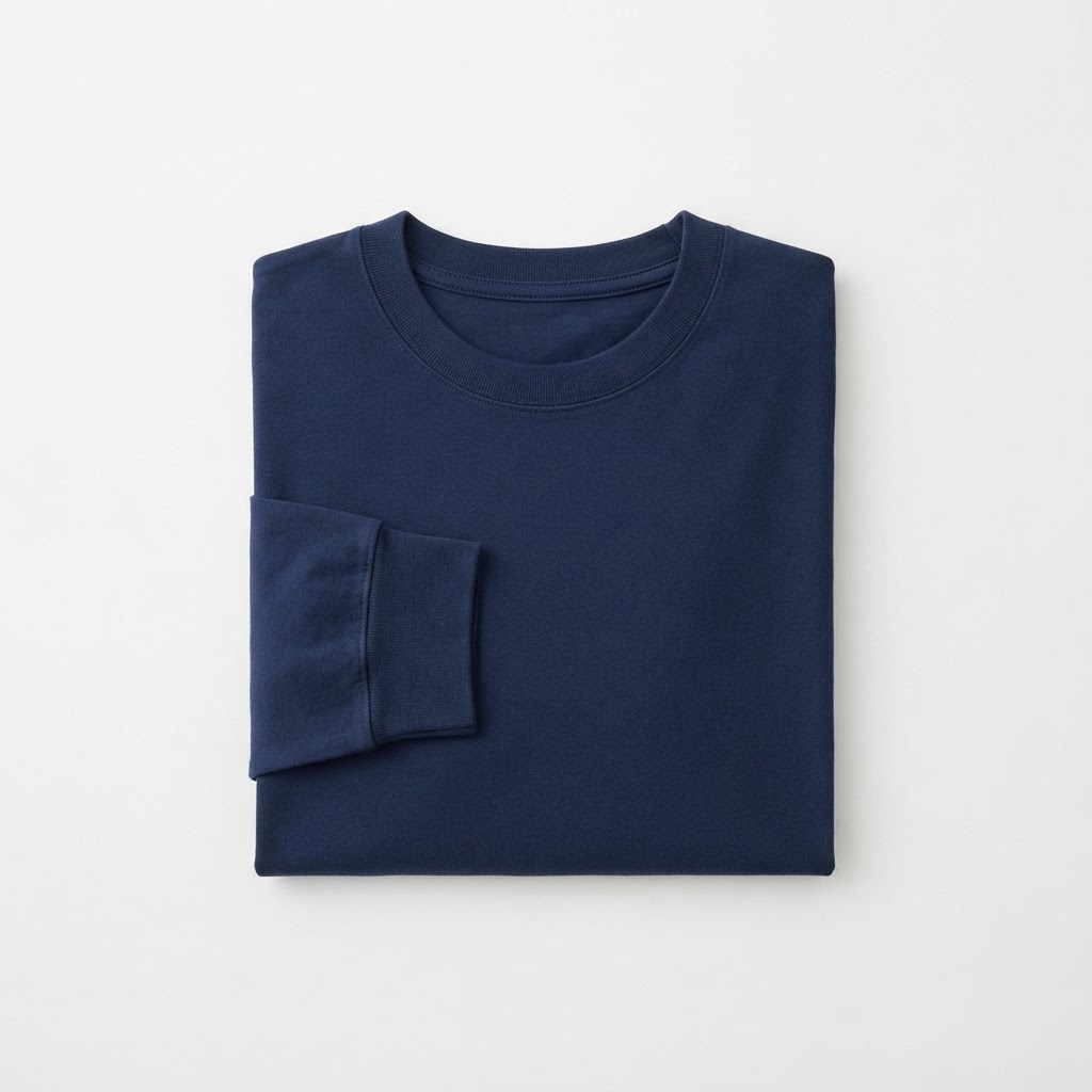Navy Crewneck Top
