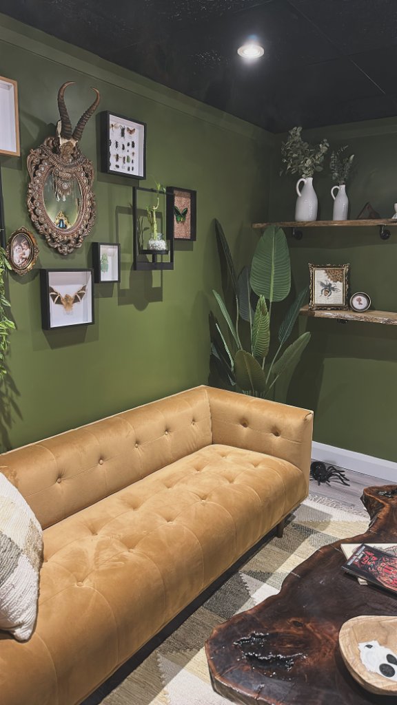 Studio lounge with gallery wall