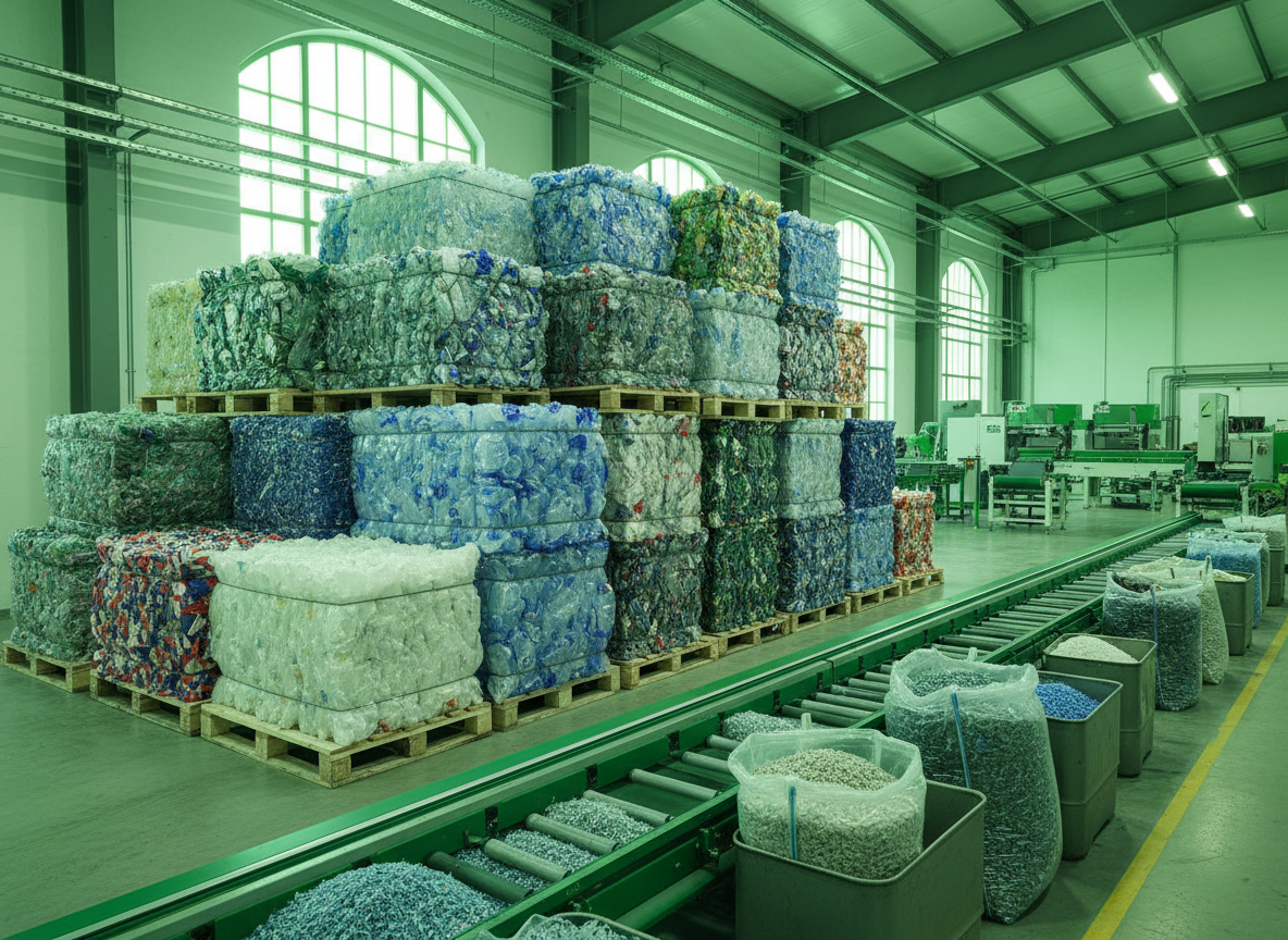 Plastique recyclé compressé