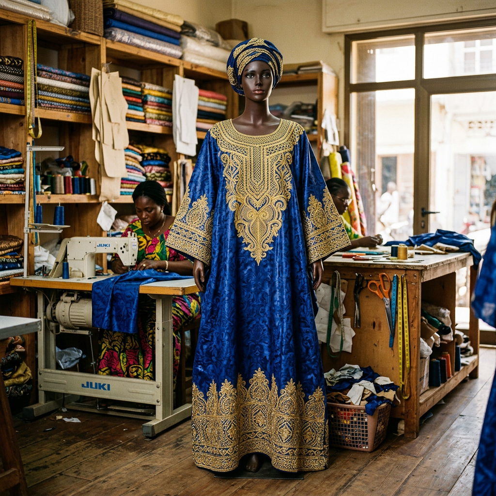 Confection de boubou traditionnel sur mesure