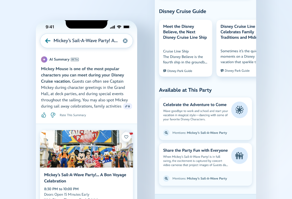Disney Cruise Line – Search with AI
