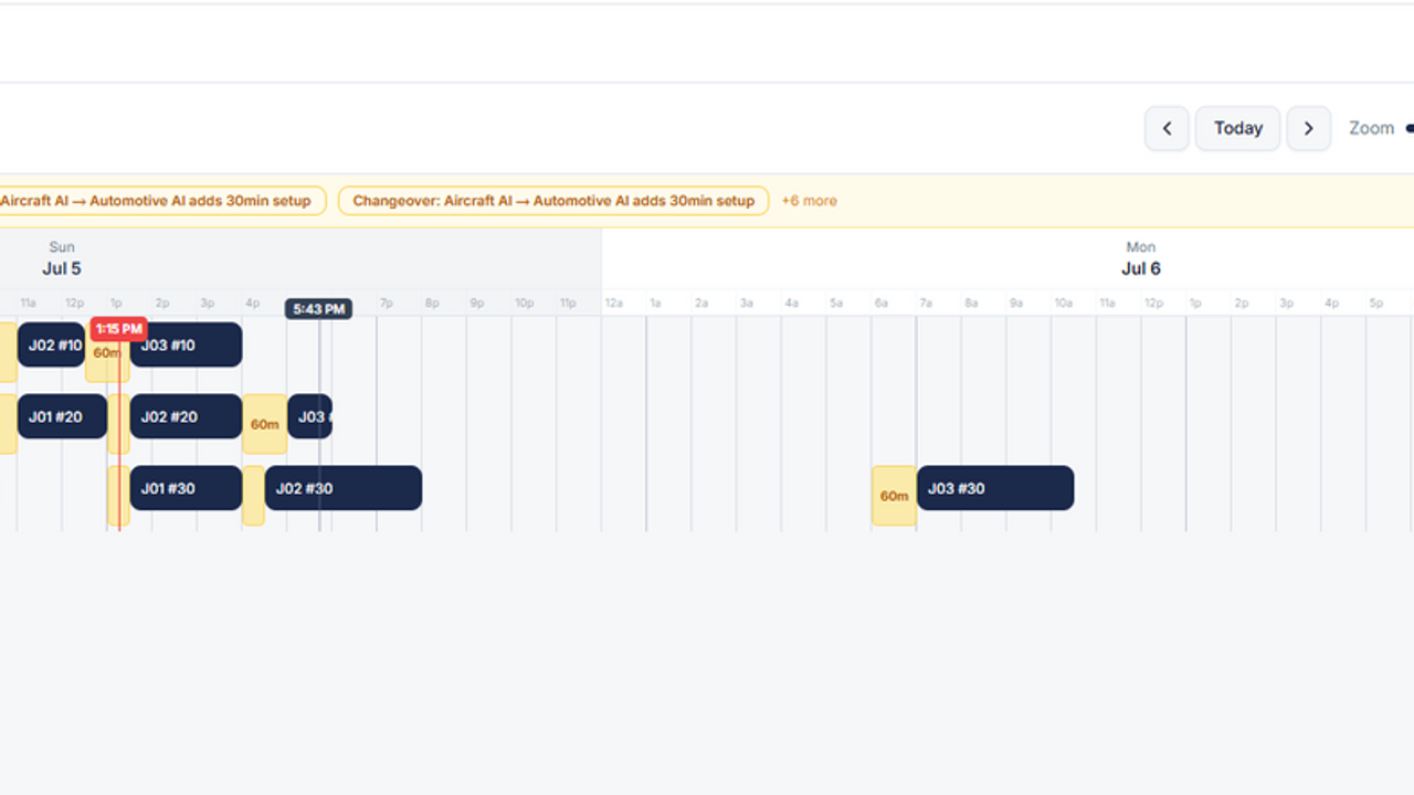 FLOWOF1 T- Manufacturing Shop Floor Scheduler template preview