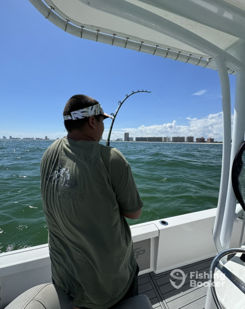 Fighting a Fish Near Orange Beach