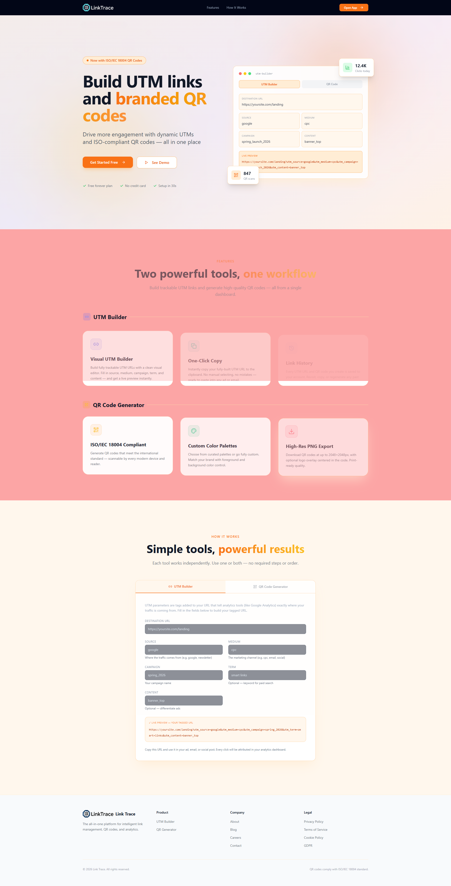 Link Trace template preview