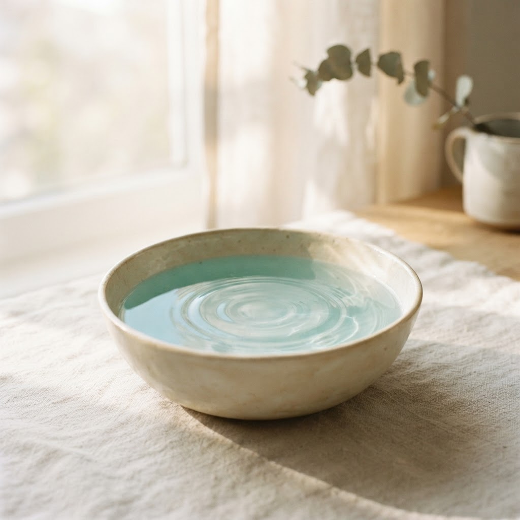 Gentle water ripples representing a calm, peaceful subconscious mind