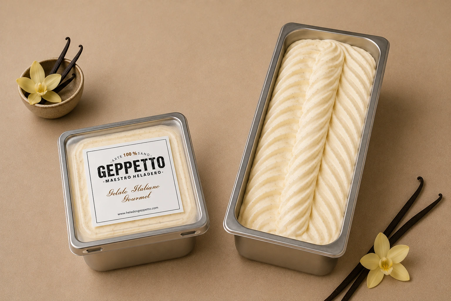 Helados artesanales Geppetto - cubetas de helado artesanal premium