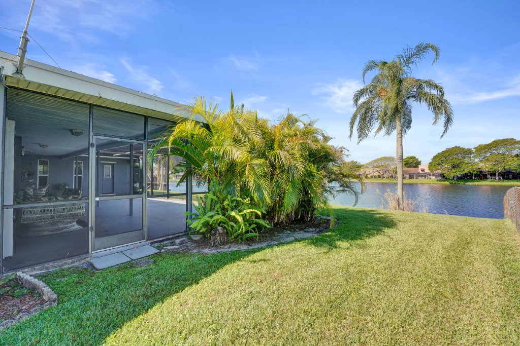 Backyard – Palm Trees & Lake