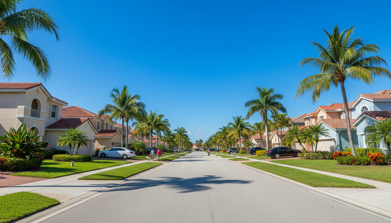 Pembroke Lakes residential street