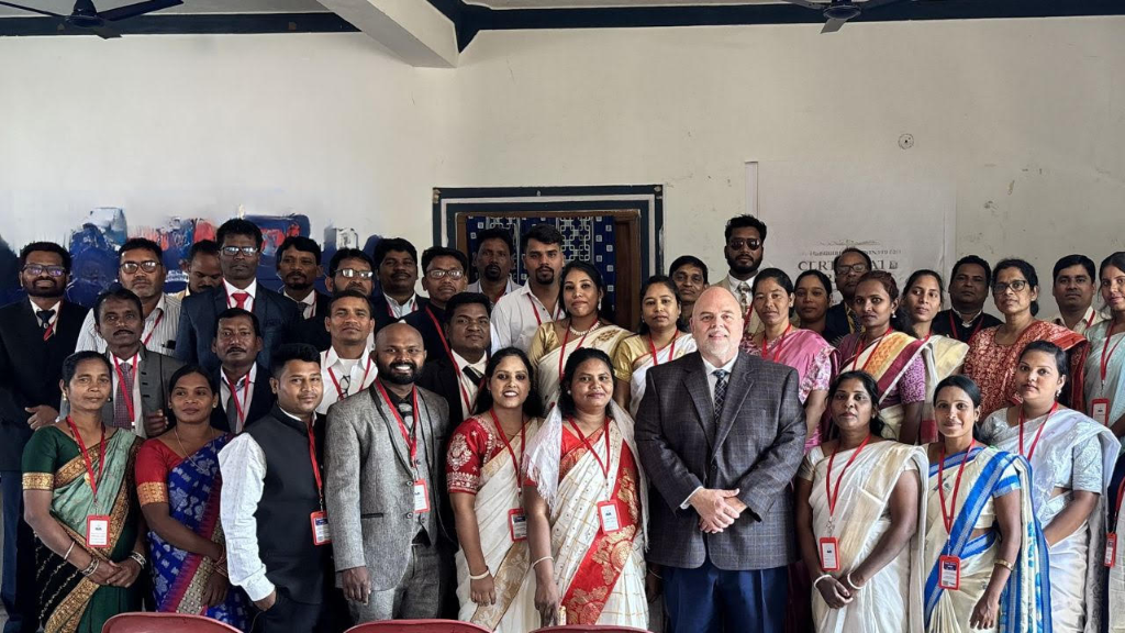 Group photo of indigenous pastors and leaders at Bible Training Center, Raipur India