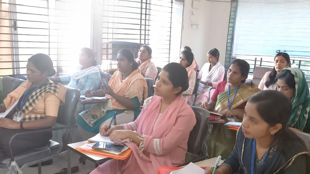 Indigenous pastors engaged in theological training session at Bible Training Center