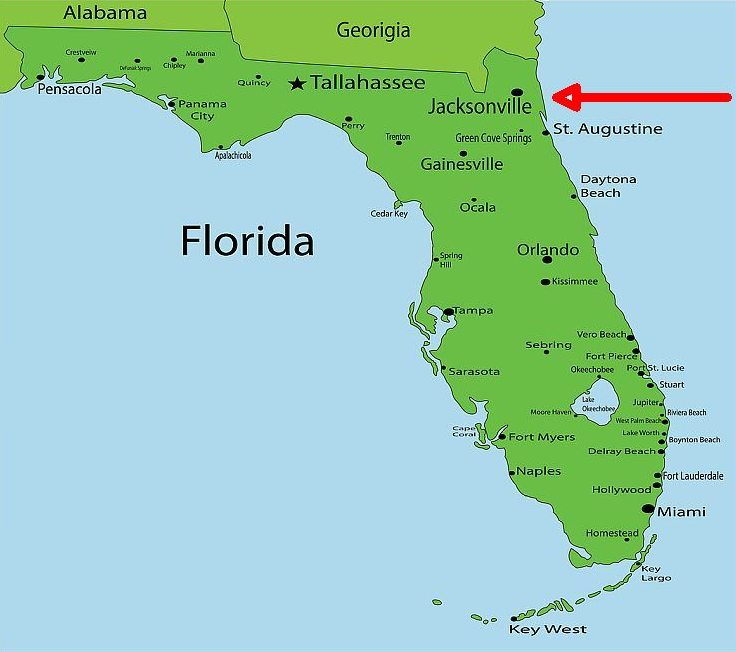 Jacksonville Florida map — church-led community initiative reduced divorce rate by 24%