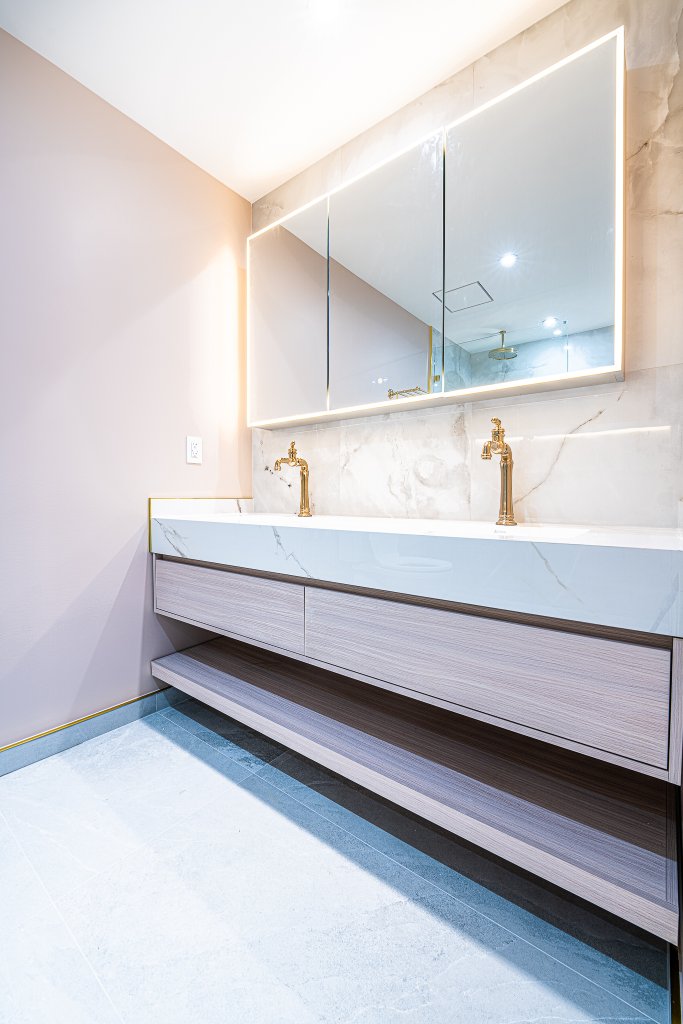 Gold Faucet Double Vanity