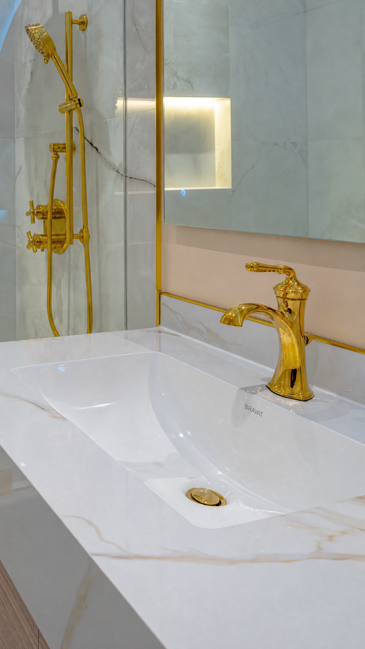 Bravat Gold Faucet Vanity