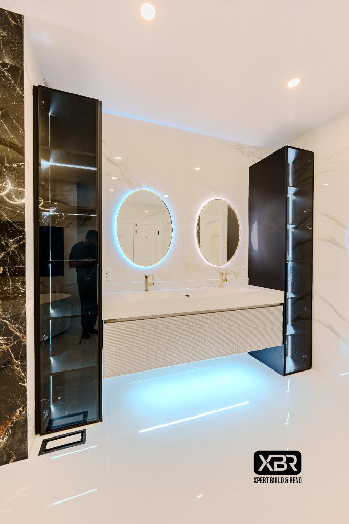 Double Vanity with LED