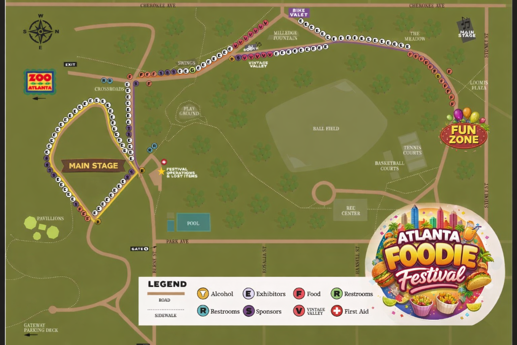 Atlanta Foodie Festival Map