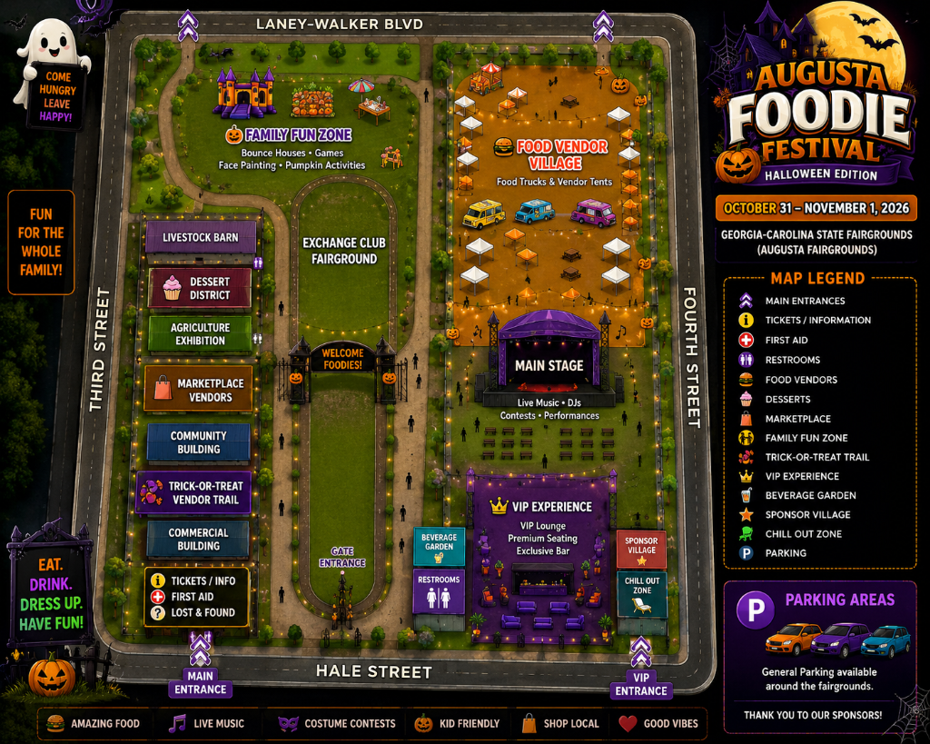 Augusta Foodie Festival Map