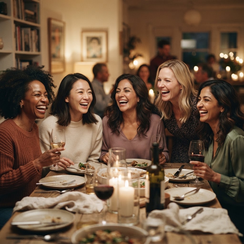 Women sharing a warm, honest moment together