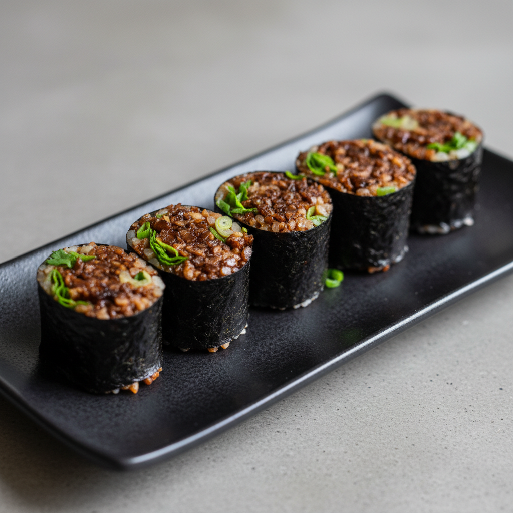 Teriyaki Walnut Nori Rolls